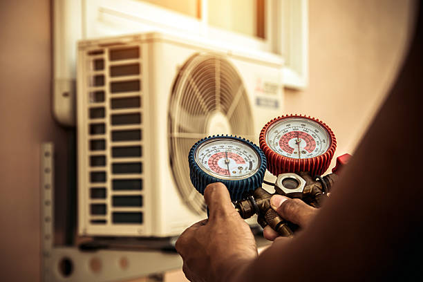 Professional Hvac Installation technician working in Dousman, WI